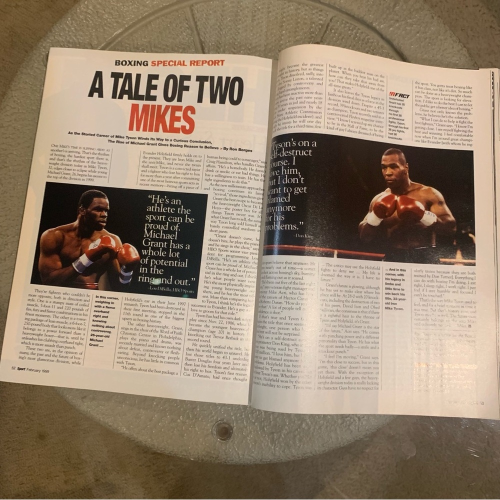 1999 FEBRUARY SPORT MAGAZINE - Mike Tyson ; 100 NFL Players Speak Out - Picture 5 of 6